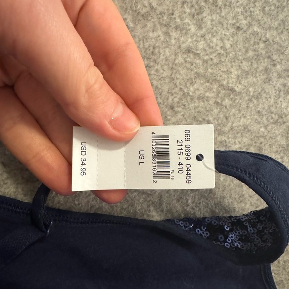 NWT Aerie Midnight Blue Large Sequin Bralette - Picture 4 of 4
